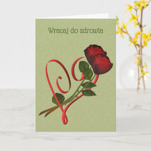 Cartão Polonês - Get Good Rosa vermelha Flower Card