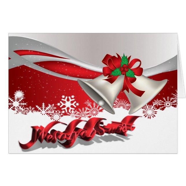 Cartão Polonês/Polski - Feliz Natal/Wesołych Świąt (Frente Horizontal)