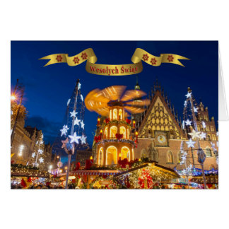 Cartão Polonês/Polski - Feliz Natal/Wesołych Świąt