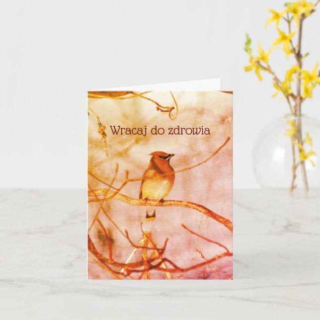 Cartão Polonês se torna bem natural personalizado (Flor Amarela)