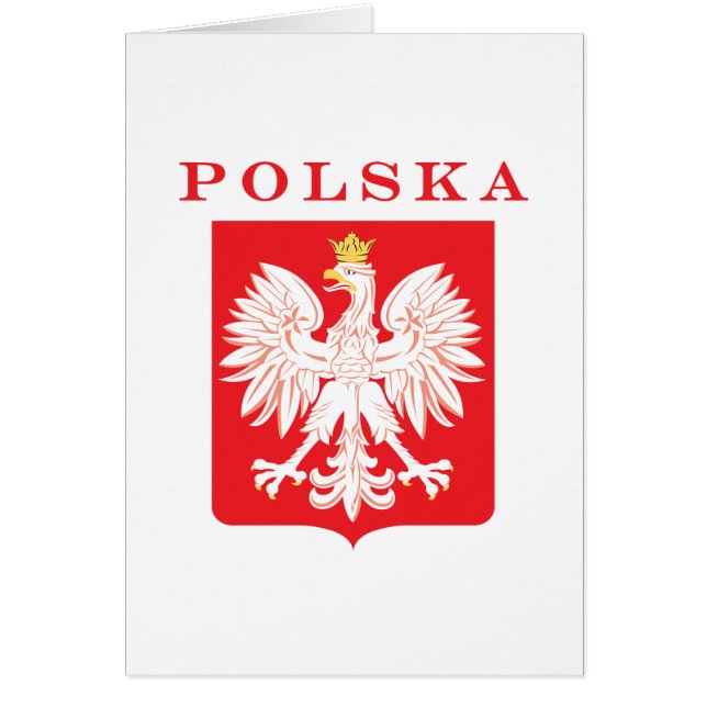 Cartão Polska Eagle Red Shield (Frente)