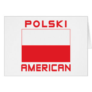 Cartão Polski American Flag