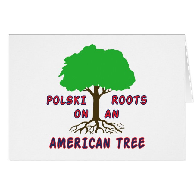Cartão Polski American Roots (Frente Horizontal)