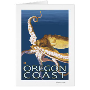 Cartão Polvo da costa de Oregon