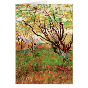 Cartão Pomar em Blossom por Vincent van Gogh