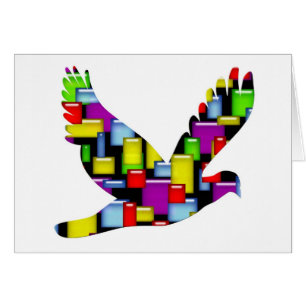 Cartão pomba mosaica