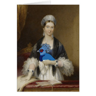 Cartão Pombo coroado Victoria da rainha