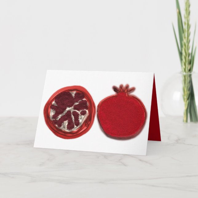 Cartão Pomegranatos-cinzentos (Frente)