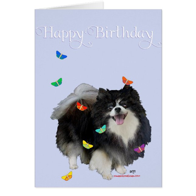 Cartão Pomerânia com Borboletas (Frente)