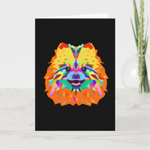 Cartão Pomeranian Puppy Wpap Pop Art