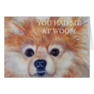 CARTÃO POMERANIANO DE OURO CUTE