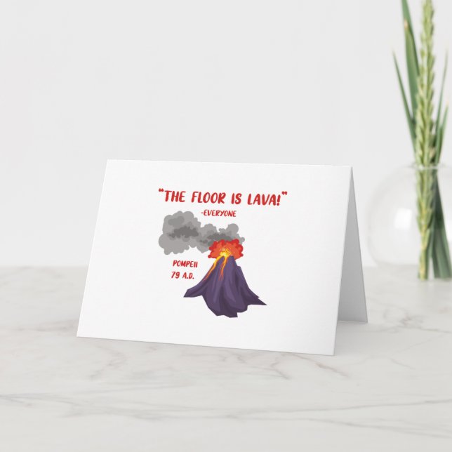 Cartão Pompéia O Chão É Lava (Frente)