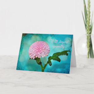 Cartão Pompom dahlia - Com a mais profunda simpatia