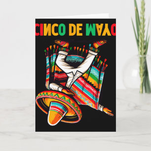 Cartão Poncho Mexicano Dabbing Cinco De Mayo Festa 5 