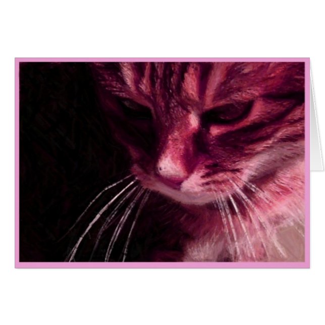 Cartão Ponderando a rosa (Frente Horizontal)