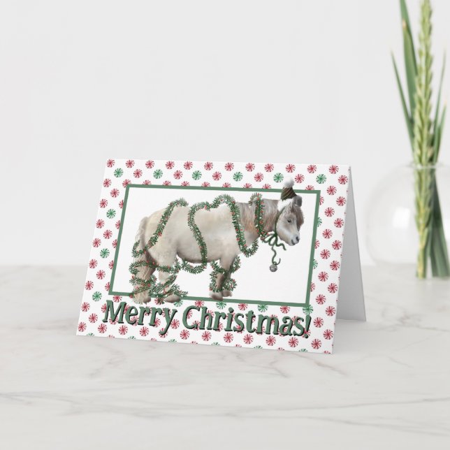 Cartão Pônei de Natal (Frente)