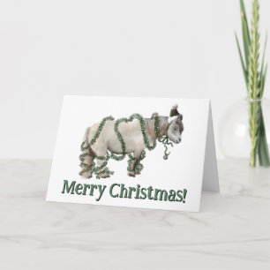 Cartão Pônei de Natal