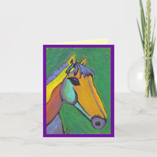 Cartão Pônei pintado - notecard (Frente)