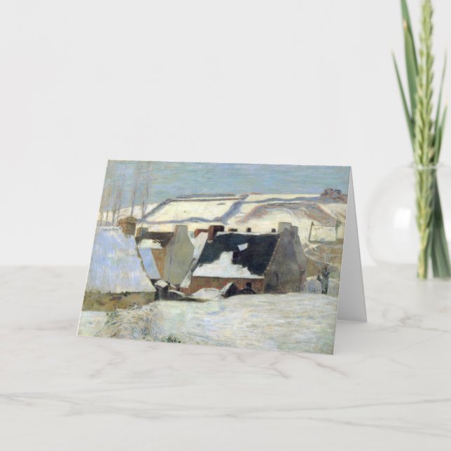 Cartão Pont-Aven debaixo da neve | Paul Gauguin (Frente)