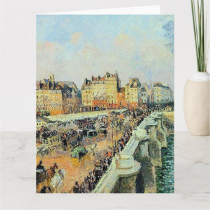 Cartão Pont Neuf, Tarde, Sunlight Camille Pissarro