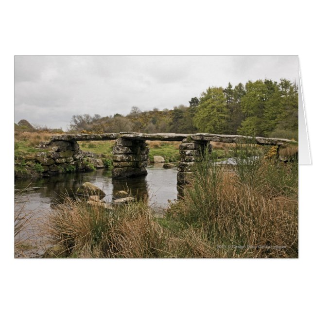 Cartão Ponte Clapper No Parque Nacional De Dartmoor (Frente Horizontal)