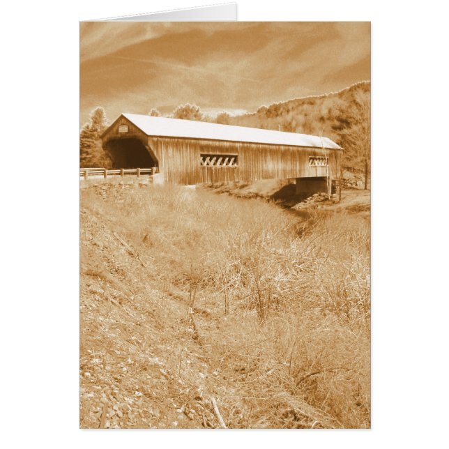 Cartão Ponte coberta de Bartonsville (Frente)