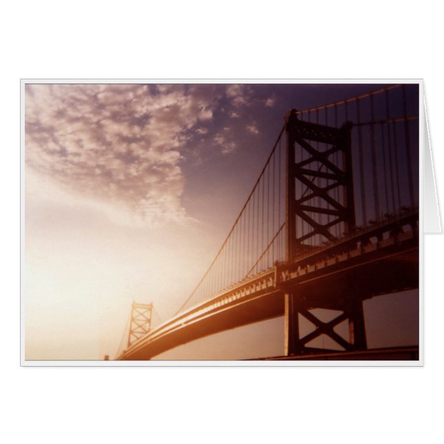 Cartão Ponte com céu brilhante (Frente Horizontal)