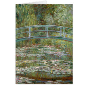 Cartão Ponte da arte de Monet sobre uma lagoa de lírios