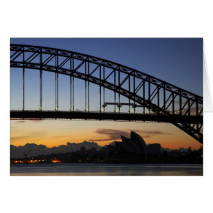 Cartão Ponte da Baía de Sydney e Casa da Ópera de Sydney