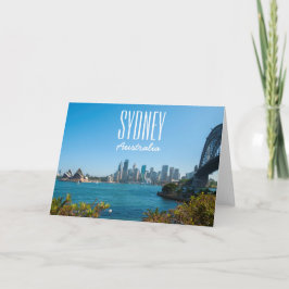 Cartão Ponte da Baía de Sydney & Paisagem da Casa da Óper