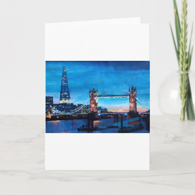 Cartão Ponte da Torre de Londres com o Shard (Frente)