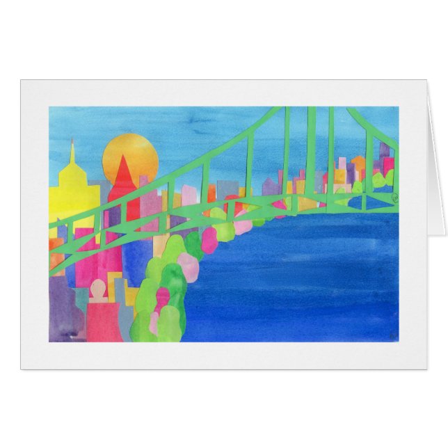 Cartão Ponte de Brooklyn (Frente Horizontal)