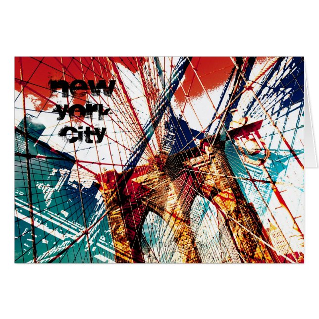 Cartão Ponte de Brooklyn, NYC (Frente Horizontal)