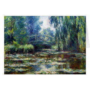 Cartão Ponte de Claude Monet sobre a lagoa do lírio de