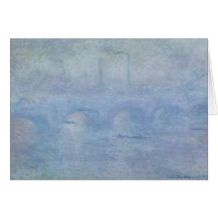 Cartão Ponte de Claude Monet Waterloo: Efeito da névoa
