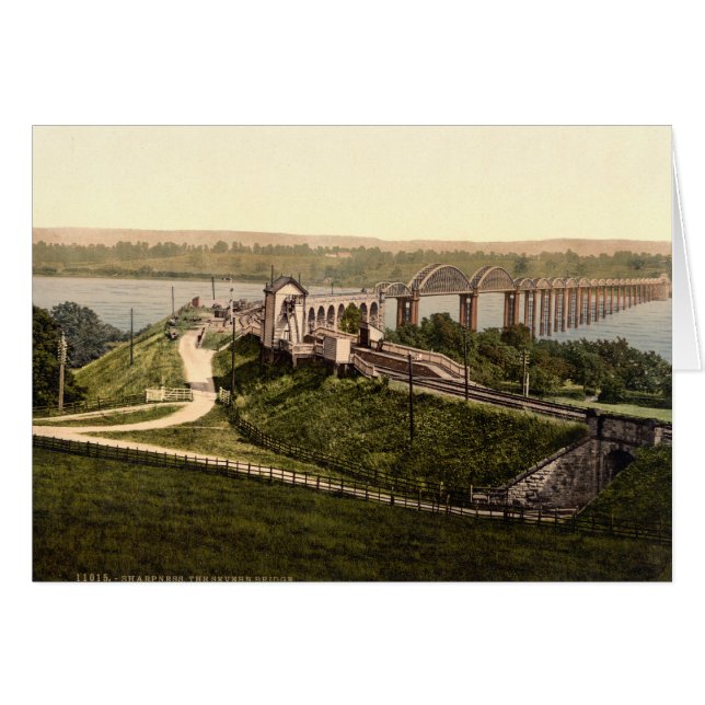 Cartão Ponte de Severn, agudeza, Gloucestershire, (Frente Horizontal)