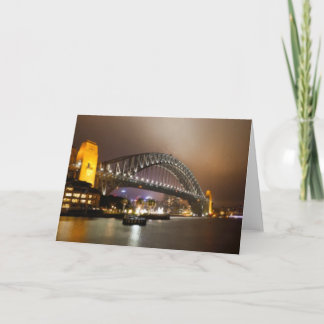 Cartão Ponte de Sydney em Estilo Antigo Pintado à Mão