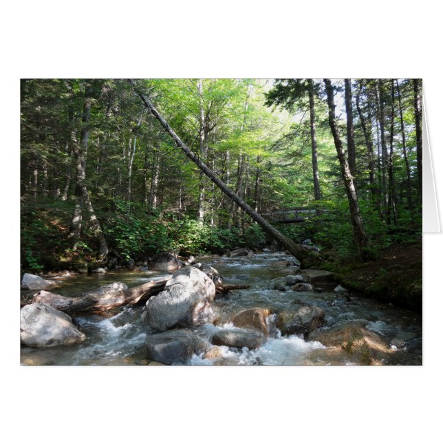 Cartão Ponte do rio Pemigewasset em Nova Hampshire (Frente Horizontal)