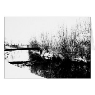 Cartão Ponte e Stream Winter Scene Gccnm