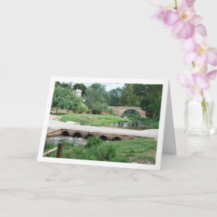 Cartão Ponte em Ruta del Agua, Chelva, Valência, Espanha