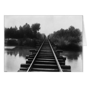 Cartão Ponte ferroviária dos anos 1800