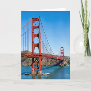 Cartão Ponte Golden Gate São Francisco Aquarela