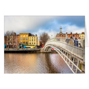 Cartão Ponte Graceful Ha'Penny - Dublin, Irlanda