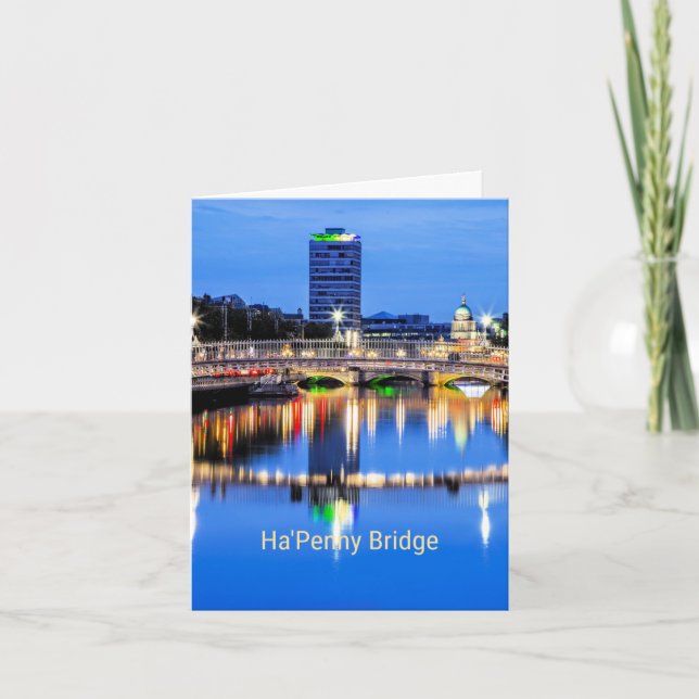 Cartão Ponte Ha'Penny, Dublin, Irlanda (Frente)