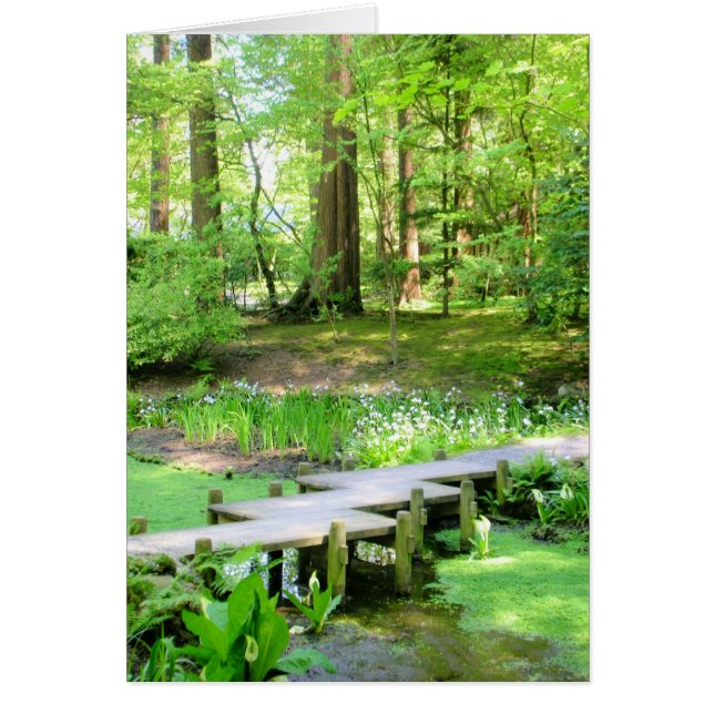 Cartão Ponte japonesa no Jardim Nitobe (Frente)