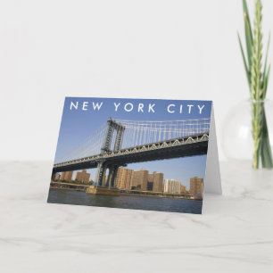 Cartão Ponte Manhattan o rio East   Cidade de Nova York