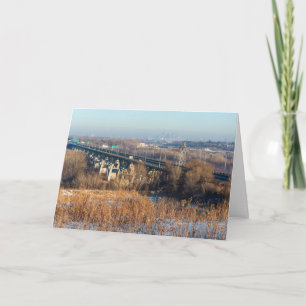 Cartão ponte mendota que abrange o rio Minnesota