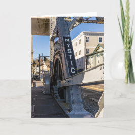 Cartão Ponte Mystic River Bascule, Connecticut