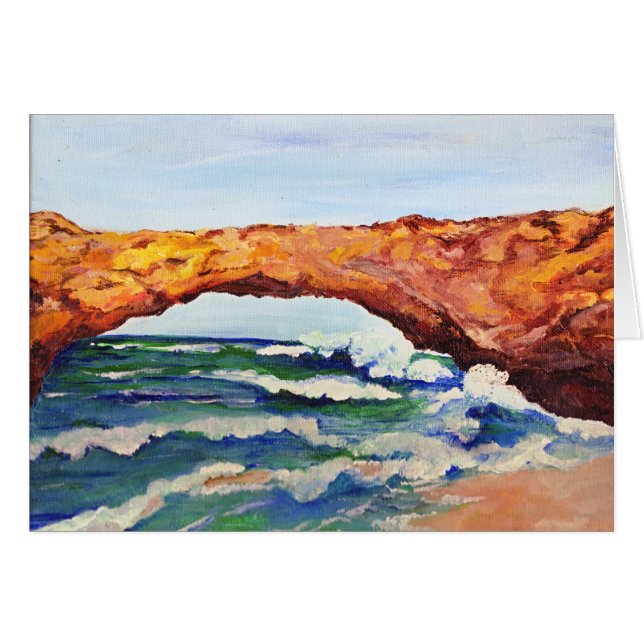 Cartão Ponte natural em Aruba (Frente Horizontal)