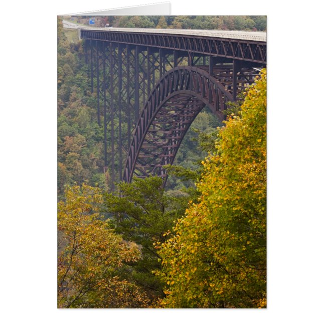 Cartão Ponte New River Gorge, New River Gorge (Frente)